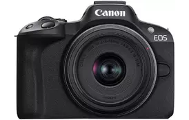 Canon Цифровая фотокамера EOS R50+ RF-S 18-45 IS STM Black - Фото