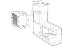 Gorenje Духовой шкаф электрический, 77л, A, пар, дисплей, макс.темпер.-300, белый