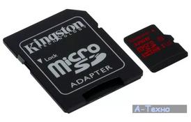 Карта памяти Kingston microSDHC 32GB Class 10 UHS-I U3 (SDCA3/32GB) - Фото