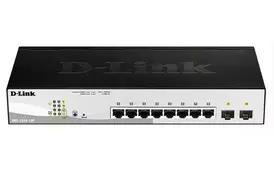D-Link Коммутатор DGS-1210-10P/E 8xGE PoE, 2xSFP, WebSmart - Фото