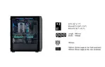 SilverStone Корпус FARA FA511Z-BG, без БП, 2xUSB3.0, 3x120mm ARGB fan, TG Side Panel, ARGB light strip, ATX, Black