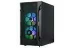 SilverStone Корпус FARA FAH1MB-PRO, без БП, 1xUSB3.0, 2xUSB2.0, 3x120mm ARGB fan, TG Side Panel, mATX, Black