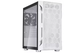 SilverStone Корпус FARA FAH1MW-G, без БП, 1xUSB3.0, 2xUSB2.0, 1x120mm Black fan, TG Side Panel, mATX, White - Фото