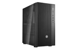 SilverStone Корпус FARA FAR1B-G-V2, без БП, 2xUSB3.0, 1xUSB2.0, 1x120mm Black fan, TG Side Panel, ATX, Black - Фото