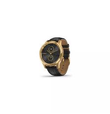 Смарт-часы Garmin vivomove Luxe, Pure Gold-Black, Leather, (010-02241-22)