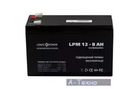 Батарея к ИБП LogicPower LPM 12В 8Ач (3865) - Фото
