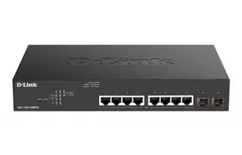 D-Link Комутатор DGS-1100-10MPV2 8xGE PoE 2xSFP, 130Вт, EasySmart - Фото