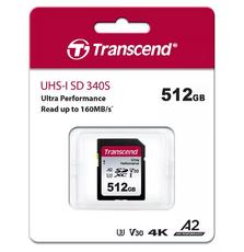 Transcend Карта памяти SD 512GB C10 UHS-I U3 A2 R160/W90MB/s 4K