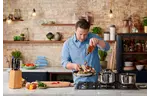 Tefal Сковорода ВОК Jamie Oliver Home Cook, 28 см, нержавеющая сталь, БЕЗ крышки