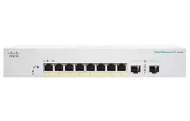 Cisco Коммутатор CBS220 Smart 8-port GE, PoE, Ext PS, 2x1G SFP - Фото