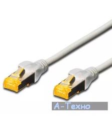 Патч-корд DIGITUS CAT 6a S-FTP, 10м,AWG 26/7 серого цвета (DK-1644-A-100)