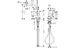 Hansgrohe Смеситель для кухни Talis M54, длина излива - 215мм, вытяжной, 1рычаг, KM270, сталь.