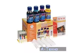 Комплект перезаправляемых картриджей WWM Epson C91/CX4300/T26/27/TX106/109 ELECTRA (RC.T092NU) - Фото