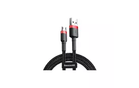 Дата кабеля USB 2.0 AM to Micro 5P 3.0m 2A Red-Black Baseus (CAMKLF-H91) - Фото