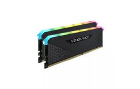 Модуль памяти для компьютера DDR4 16GB (2x8GB) 3600MHz Vengeance RGB RS Black Corsair (CMG16GX4M2D3600C18) - Фото