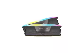 Модуль памяти для компьютера DDR5 32GB (2x16GB) 6000 MHz Vengeance RGB Black Corsair (CMH32GX5M2B6000C40) - Фото