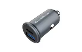 Зарядний пристрій Armorstandart Car USB Type-C PD20W + USB QC 3.0 Grey (ARM65439) - Фото