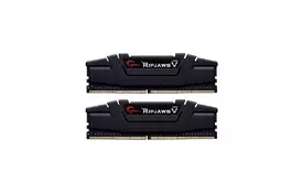Модуль памяти для компьютера DDR4 64GB (2x32GB) 4400 MHz RipjawsV Black G.Skill (F4-4400C19D-64GVK) - Фото