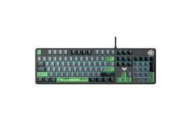 Клавиатура Aula F2088 PRO Plus 9 Green Keys KRGD Blue USB RU Black/Gray (6948391234892) - Фото