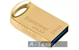 USB флеш накопичувач Transcend 64GB JetFlash 710 Metal Gold USB 3.0 (TS64GJF710G) - Фото