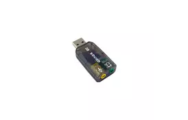 Звуковая плата Dynamode USB 6(5.1) 3D RTL dark gray (USB-SOUNDCARD2.0 black) - Фото