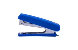 Степлер Buromax RUBBER TOUCH №10,12 листов 107х25х54 мм, синий (BM.4128-02) - Фото
