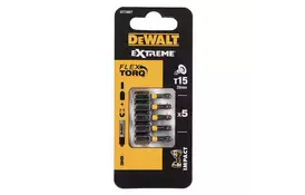 Набор бит DeWALT IMPACT TORSION, ударный, Torx, T15, L=25 мм, 5 шт (DT7380T) - Фото