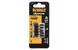 Набор бит DeWALT IMPACT TORSION, ударные, Torx, Т27, L=25 мм, 5 шт (DT7383T) - Фото