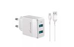 Зарядное устройство Grand-X CH-50WL 2USB 5V 2,4A White + cable USB-Lightning (CH-50WL)