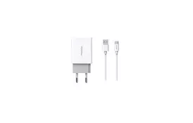 Зарядний пристрій Proda PD-A28a 2хUSB 2.4A + USB Type-C 1.0m (PD-A28c-WH) - Фото
