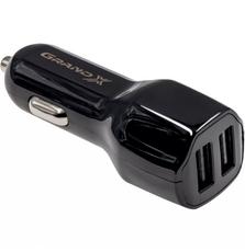Зарядное устройство для Grand-X 3,4A 12-24V Black 2USB 5V/3 (CH-28)