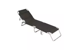 Розкладачка Bo-Camp Sun Lounger 3 Positions Anthracite (1304480) - Фото
