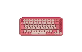 Клавіатура Logitech POP Keys Wireless Mechanical Keyboard UA Rose (920-010737) - Фото
