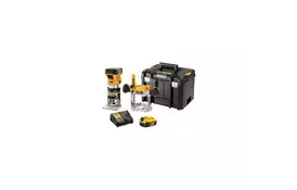 Фрезер DeWALT 18В XR Li-lon, бесщеточный, 16000-25500 об/мин, цанга 6-8мм, 2x5Ah, TSTAK (DCW604P2) - Фото
