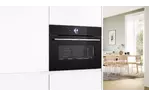 Bosch Духовой шкаф электрический компактный, 47л, A+, пар, дисплей, конвекция, черный