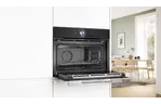 Bosch Духовой шкаф электрический компактный, 47л, A+, пар, дисплей, конвекция, черный
