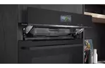 Siemens Духовой шкаф электрический, 71л, A+, пар, дисплей, конвекция, черный