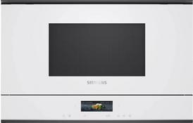 Siemens Мікрохвильова піч вбудовувана, 21л, електр. управл., 900Вт, дисплей, білий - Фото