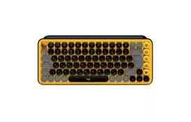 Клавіатура Logitech POP Keys Wireless Mechanical Keyboard UA Blast Yellow (920-010735) - Фото