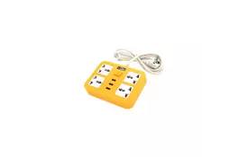 Мережевий фільтр живлення Voltronic ТВ-Т15, 4роз, 3*USB Yellow (ТВ-Т15-Yellow) - Фото