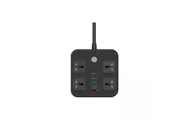 Мережевий фільтр живлення Voltronic TВ-Т90, 4роз, 3*USB Black (ТВ-Т90-Black) - Фото