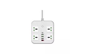 Мережевий фільтр живлення Voltronic TВ-Т90, 4роз, 3*USB White (ТВ-Т90-White) - Фото