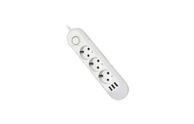 Мережевий фільтр живлення Voltronic F03U, 3раз EU, 3*USB White (F03U-White) - Фото