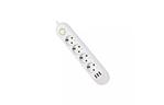 Сетевой фильтр питания Voltronic F04U, 4раз EU, 3*USB White (F04U-White)