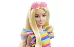 Кукла Barbie Fashionistas с брекетами в полосатом платье (HPF73)