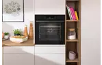 Gorenje Духовой шкаф электрический, 77л, A+, пар, дисплей, пиролиз, черный