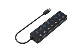 Концентратор Gembird USB 3.0 7 ports (UHB-U3P7P-01) - Фото