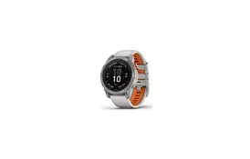 Смарт-часы Garmin fenix 7 Pro Saph Solar, Ti w/Fog Gry/Ember Orange Band, GPS (010-02777-21) - Фото