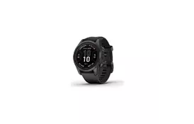 Смарт-часы Garmin fenix 7S Pro Saph Solar, Carbon Gray Ti w/Black Band, GPS (010-02776-11) - Фото