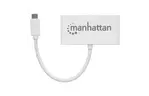 Концентратор Intracom Manhattan Type-C 4-port USB 3.0 + 3.1 PD white (163552)